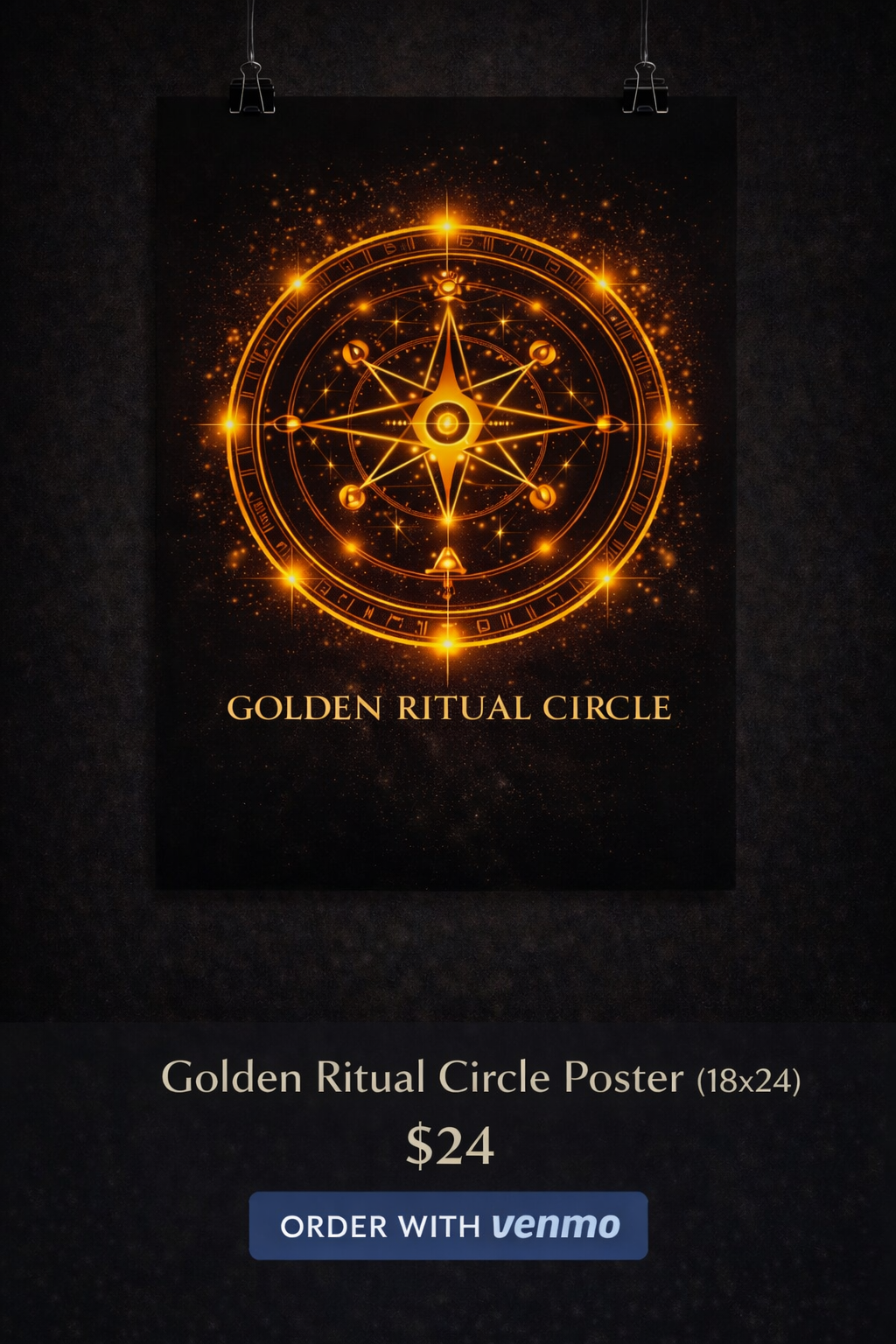 Golden Ritual Circle Poster